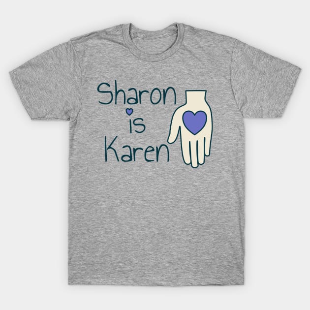 Sharing is Caring - hand with heart T-Shirt by WTFudge